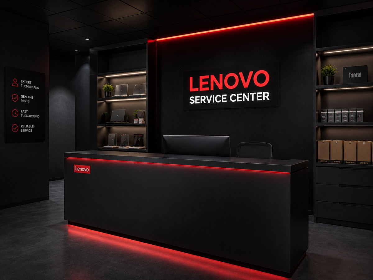 Зона приёма клиентов сервисного центра Lenovo
