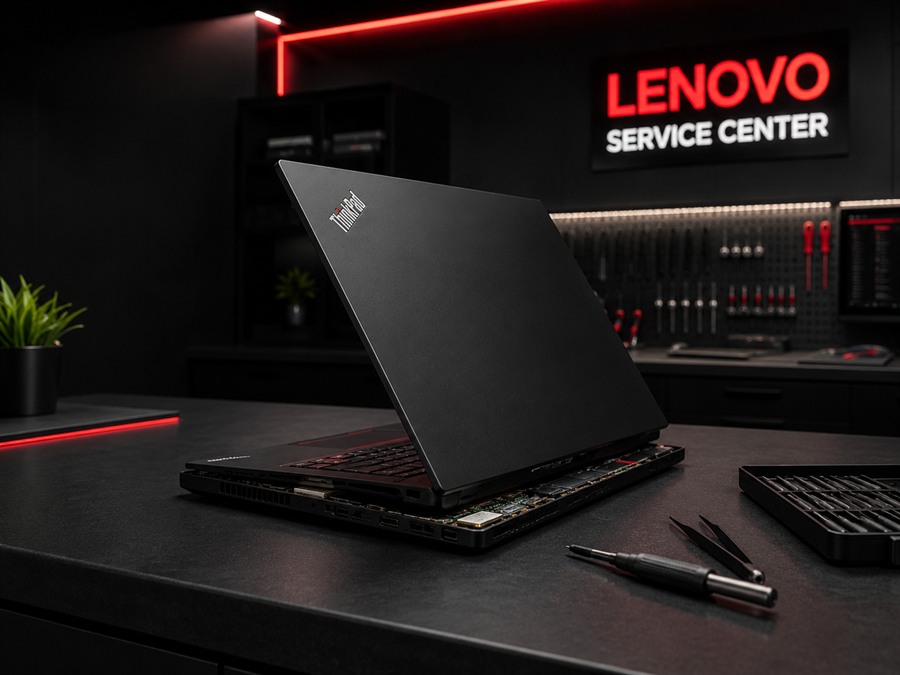 Ноутбук Lenovo в сервисном центре